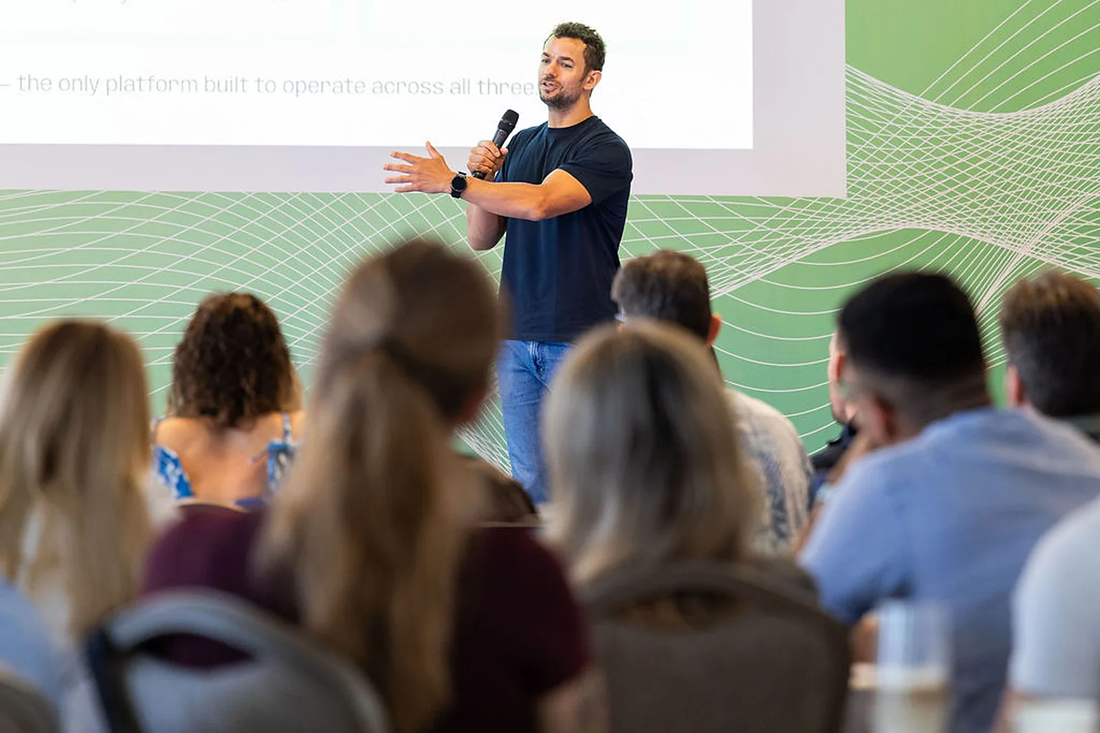 A Fonoa founder taking questions during an interactive session
